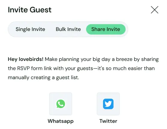 Share Guest Invite